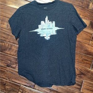 Armani Exchange Men's Charcoal Graphic Tee